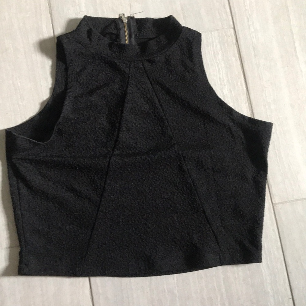 Black, high neck, dressy tank top